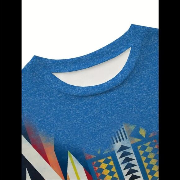 💐Aztec Print Pullover Crew Neck Sweatshirt - Picture 4 of 5